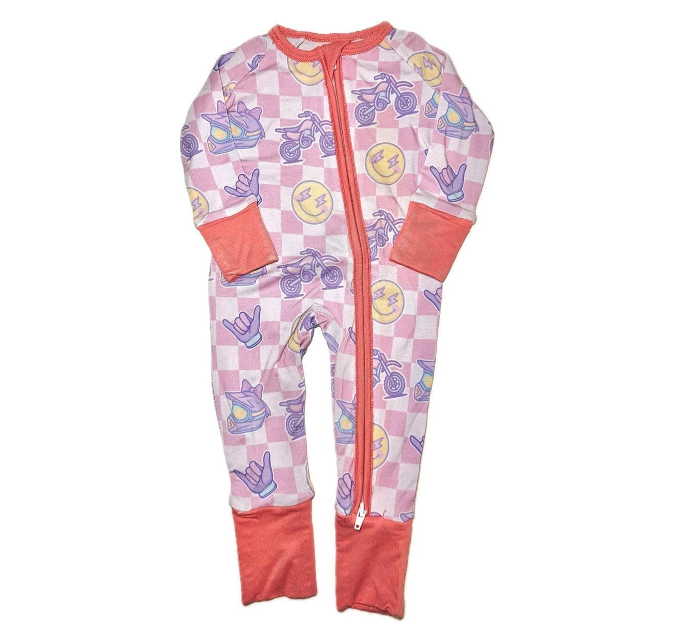 Kids Dirt Bike Bamboo Zippy | Motocross Baby Sleepwear | Little