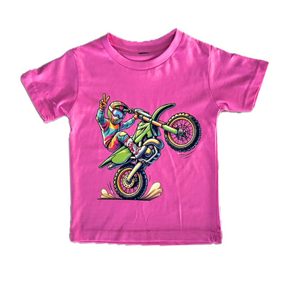 Wheelie Tee -Pink