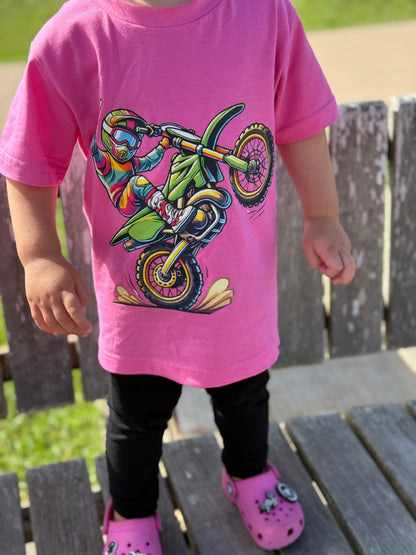 Wheelie Tee -Pink