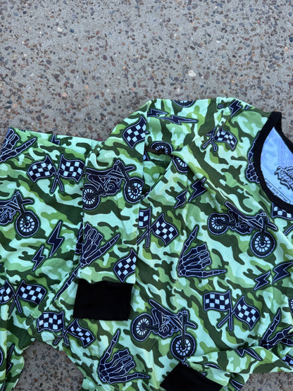 Green Camo Pj Set