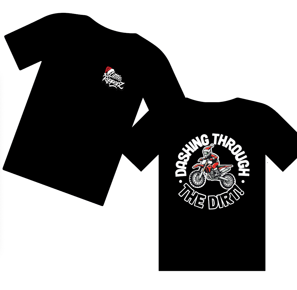 Dashing through the dirt tee