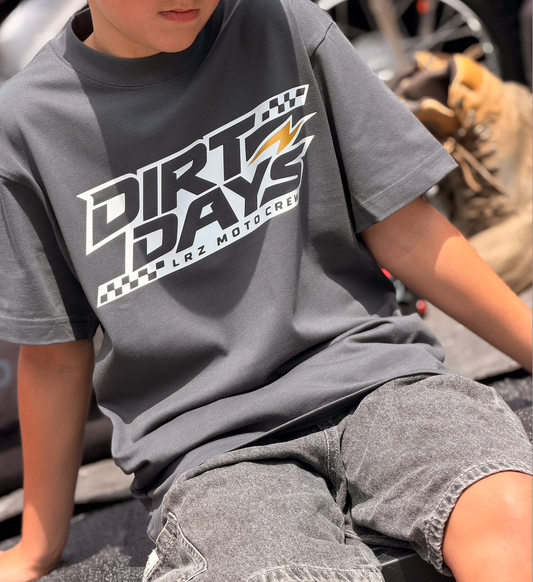 Dirt Days Charcoal Tee