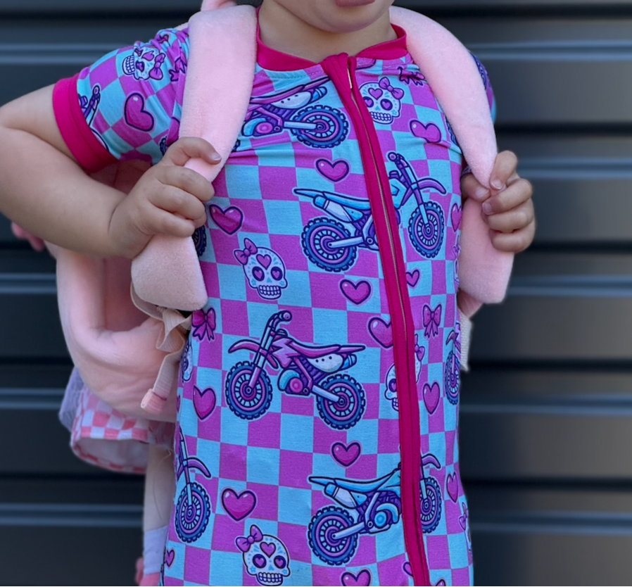 Pink checker Zippy