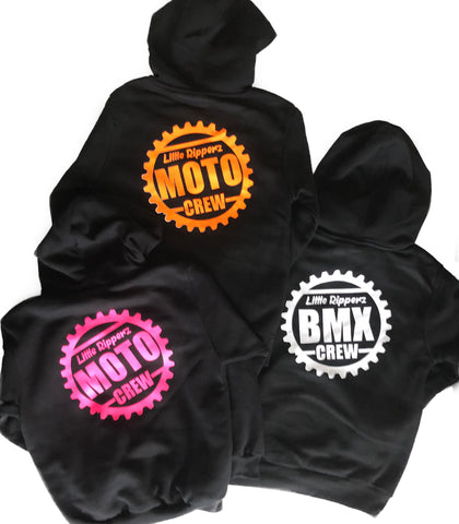 Moto crew hoodie - Black